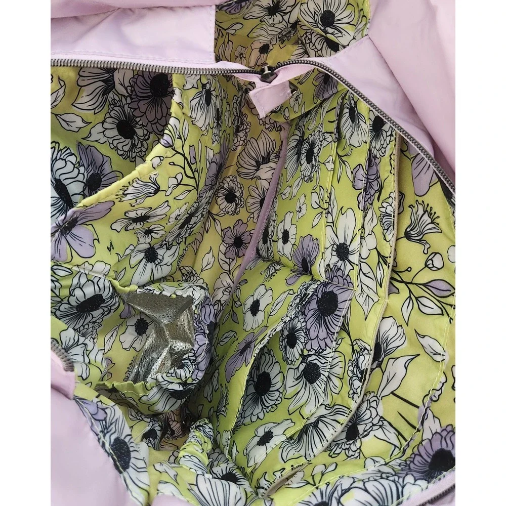 Lug Gondola SE Tote Bag Lavender Purple Travel Shoulder Bag Floral Lining NWT